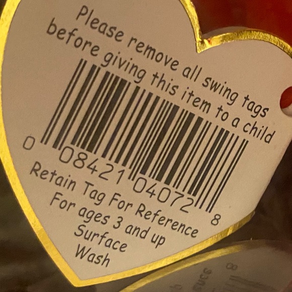 ‘95 Rare retired TY Beanie Baby Pinky the Flamingo NMWT and Errors - Picture 13 of 13